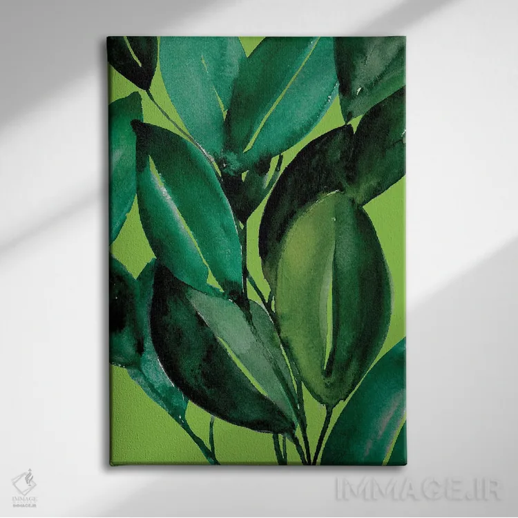 تابلو دکوراتیو گیاه فیکوس اثر کریستین لیندستروم - نمای روبهرو روی دیوار