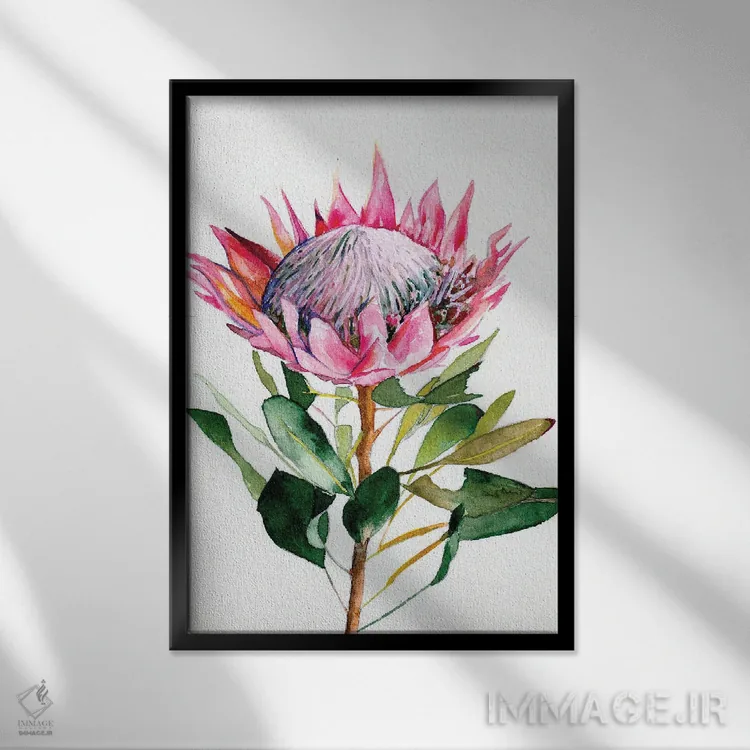 تابلو دکوراتیو پروتیا اثر کریستین لیندستروم - نمای قابدار مشکی