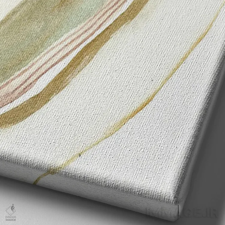 تابلو مینیمال عقیق سفید اثر کریستین لیندستروم - نمای نزدیک بافت بوم