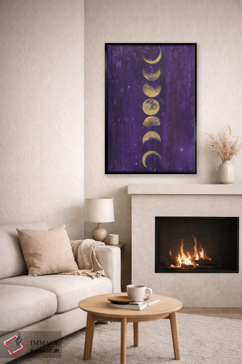 تابلو مدرن فازهای ماه اثر کریستین لیندستروم - D6B