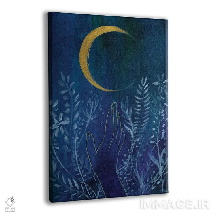 تابلو دکوراتیو ماه گل اثر کریستین لیندستروم - نمای پرسپکتیو محصول