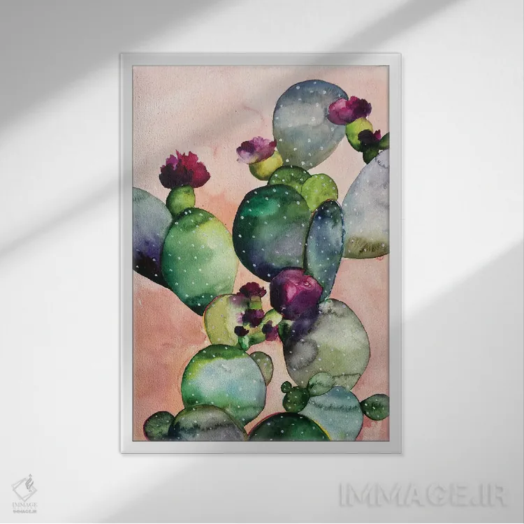 تابلو دکوراتیو رز صحرایی II اثر کریستین لیندستروم - نمای قابدار سفید