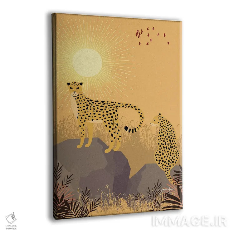 تابلو دکوراتیو یوزپلنگ در سافاری اثر لولوآرت استودیو - نمای پرسپکتیو محصول