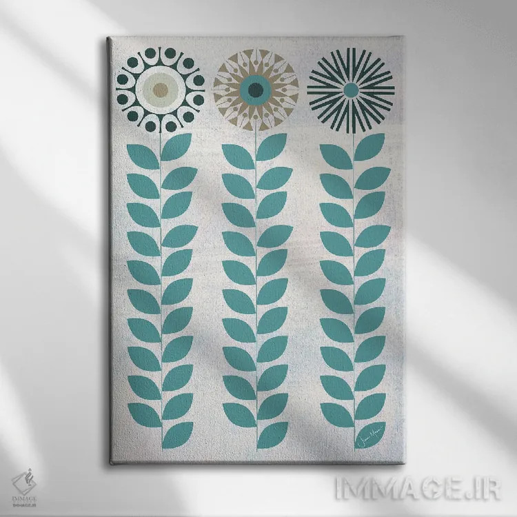 تابلو دکوراتیو شکوفه اثر لولوآرت استودیو - نمای روبهرو روی دیوار