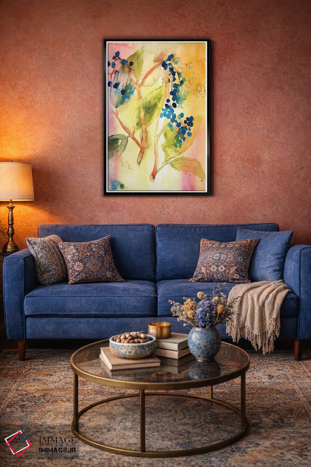 تابلو انتزاعی انتزاعی گیاهی اثر کریستین لیندستروم - D4B