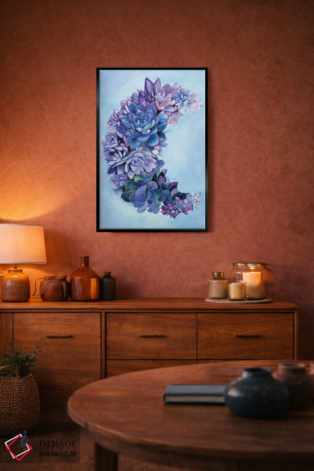 تابلو دکوراتیو باغ ماه ساکولنت اثر کریستین لیندستروم - D5B