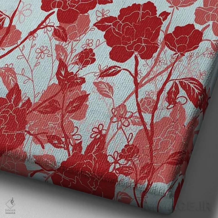 تابلو دکوراتیو پرندگان روی سیم اثر لولوآرت استودیو - نمای نزدیک بافت بوم