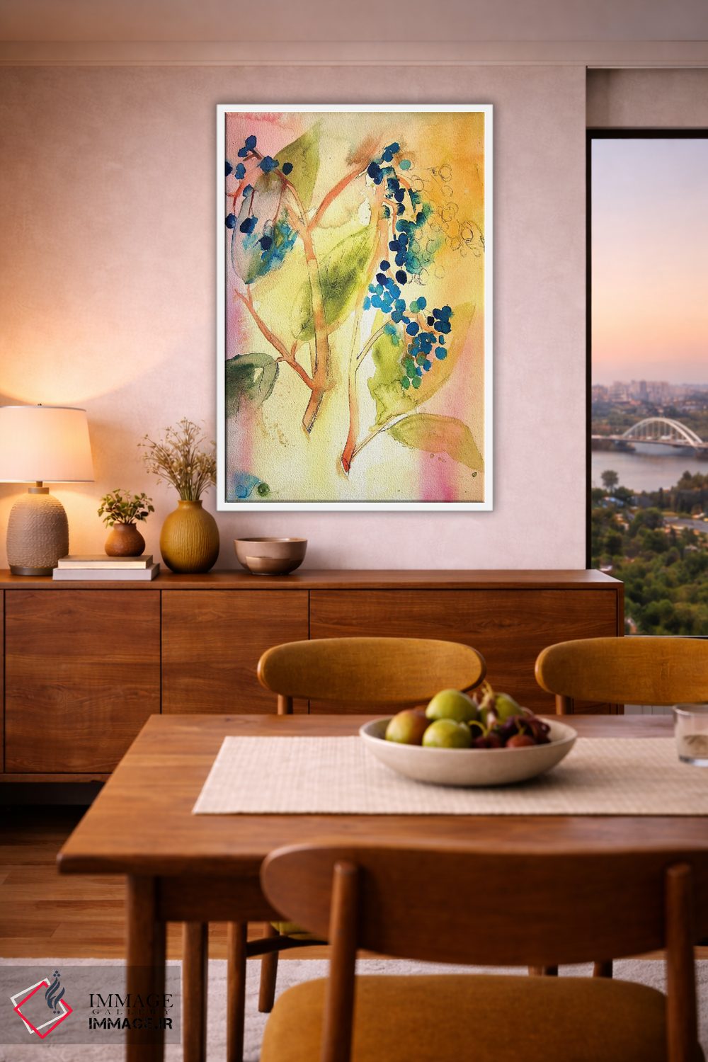 تابلو انتزاعی انتزاعی گیاهی اثر کریستین لیندستروم - D5W