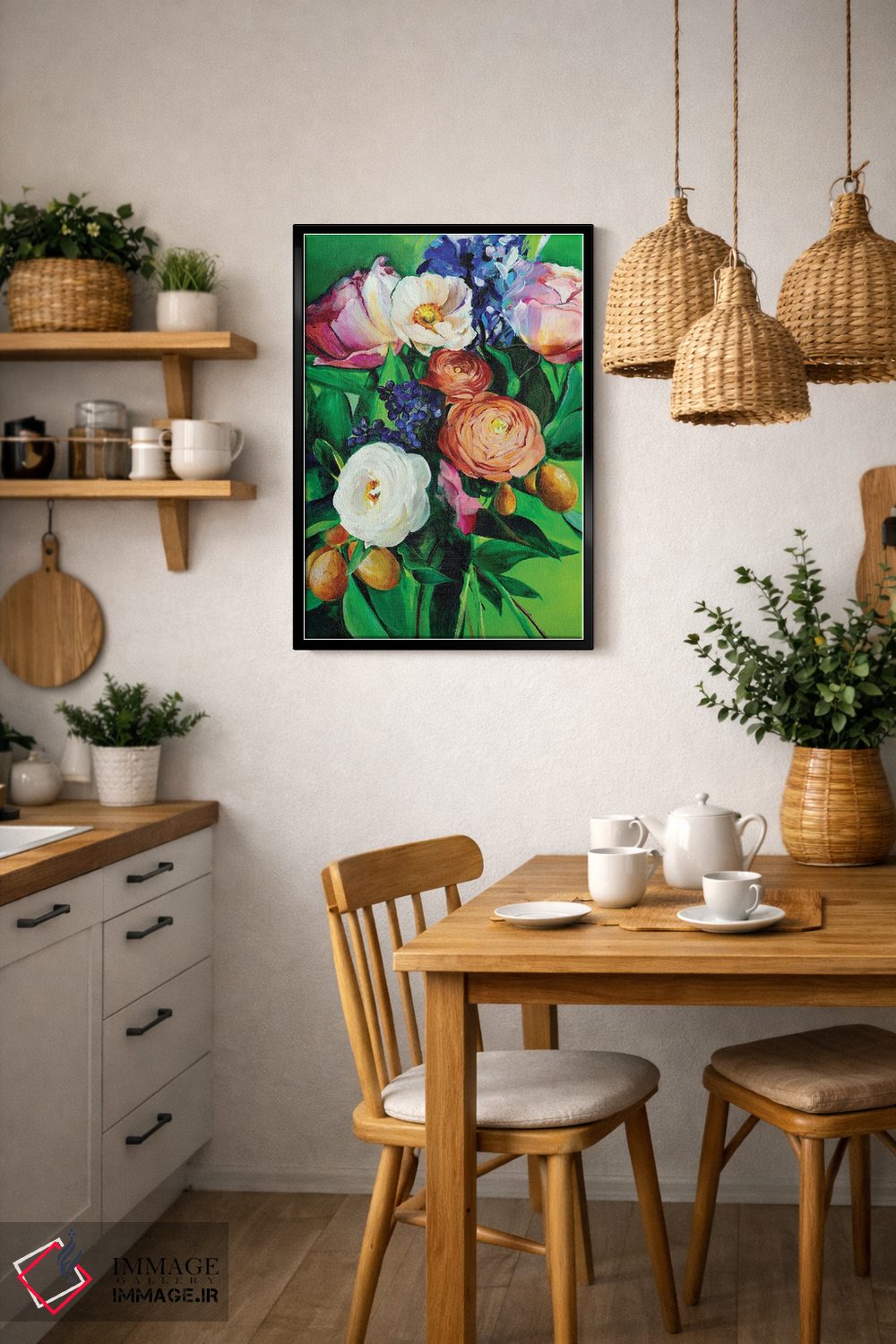 تابلو دکوراتیو او آتشی برافروخت اثر کریستین لیندستروم - D6B