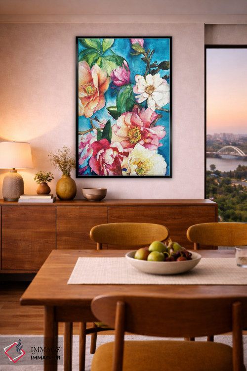 تابلو دکوراتیو گل های استوایی I اثر کریستین لیندستروم - D6B