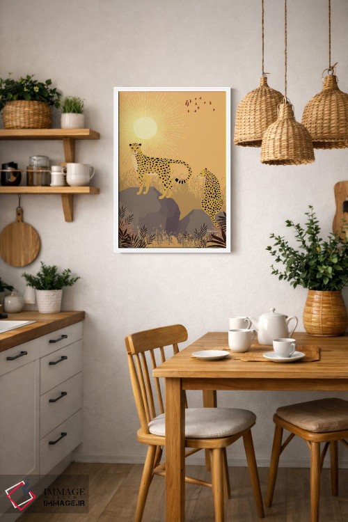 تابلو دکوراتیو یوزپلنگ در سافاری اثر لولوآرت استودیو - D4W