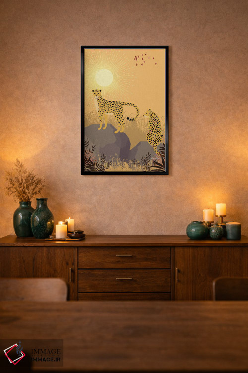 تابلو دکوراتیو یوزپلنگ در سافاری اثر لولوآرت استودیو - D3B