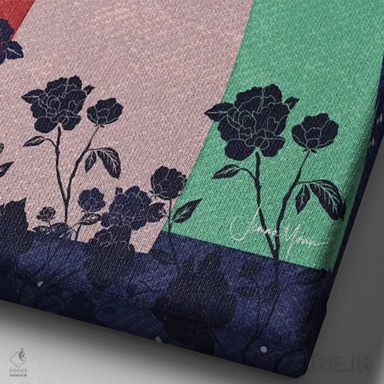 تابلو دکوراتیو سه راهنمای معنوی اثر لولوآرت استودیو - نمای نزدیک بافت بوم