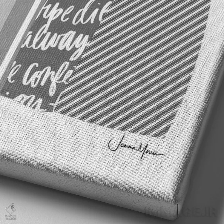 تابلو دکوراتیو پرتره خانواده آفریقایی سیاه و سفید اثر لولوآرت استودیو - نمای نزدیک بافت بوم