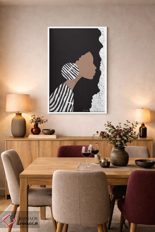 تابلو مینیمال زن اثر لولوآرت استودیو - D5W