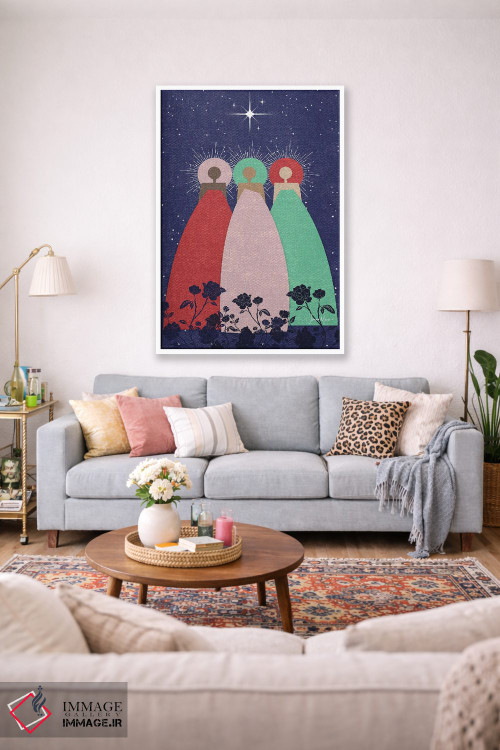 تابلو دکوراتیو سه راهنمای معنوی اثر لولوآرت استودیو - D1W