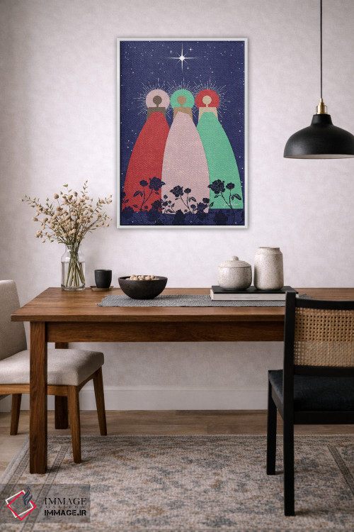 تابلو دکوراتیو سه راهنمای معنوی اثر لولوآرت استودیو - D3W