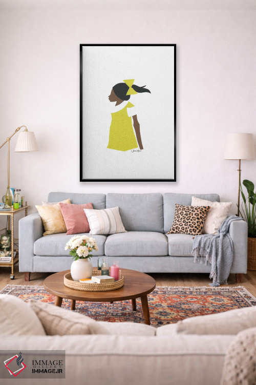 تابلو دکوراتیو دختر دانش آموز آفریقایی-آمریکایی اثر لولوآرت استودیو - D2B