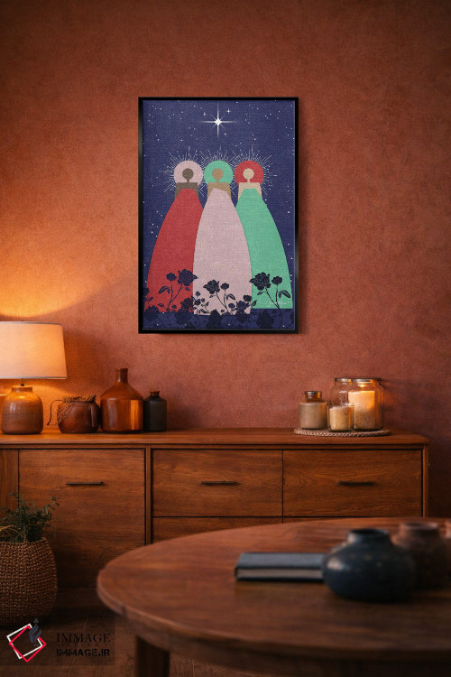 تابلو دکوراتیو سه راهنمای معنوی اثر لولوآرت استودیو - D6B