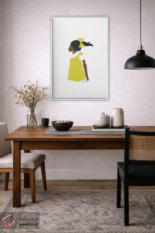 تابلو دکوراتیو دختر دانش آموز آفریقایی-آمریکایی اثر لولوآرت استودیو - D3W