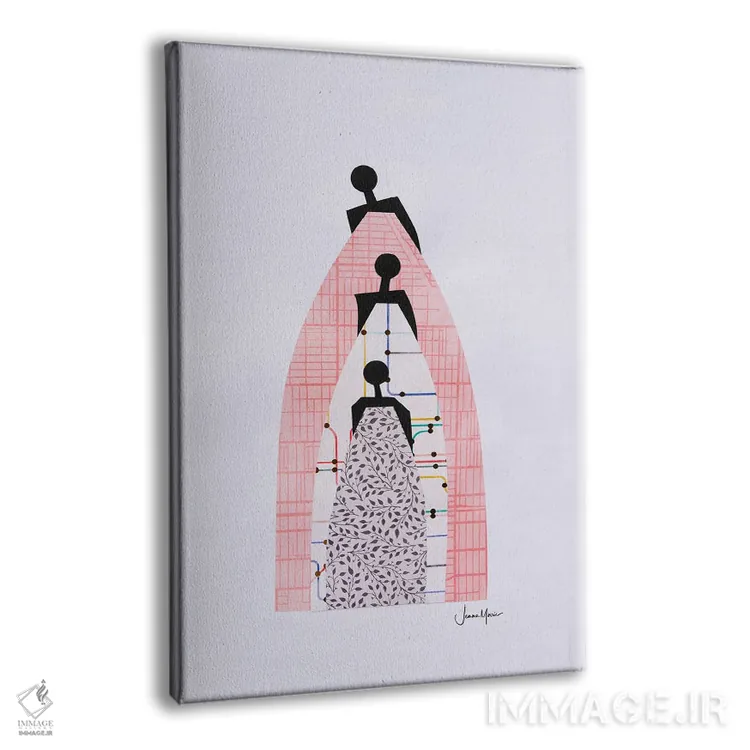 تابلو مینیمال بر شانه های نیاکانمان ایستاده ایم اثر لولوآرت استودیو - نمای پرسپکتیو محصول