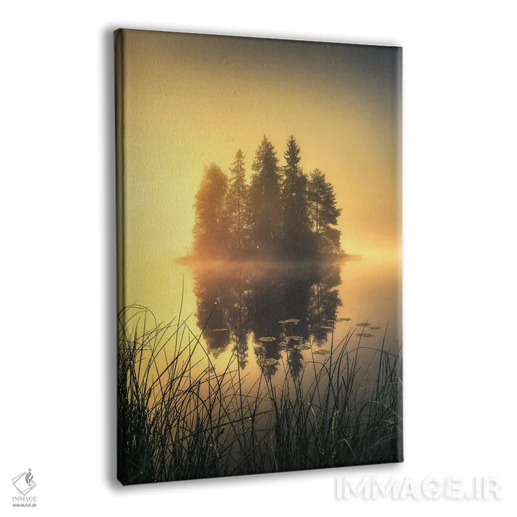 تابلو دکوراتیو مه اسرارآمیز اثر لاری لوهی - نمای پرسپکتیو محصول