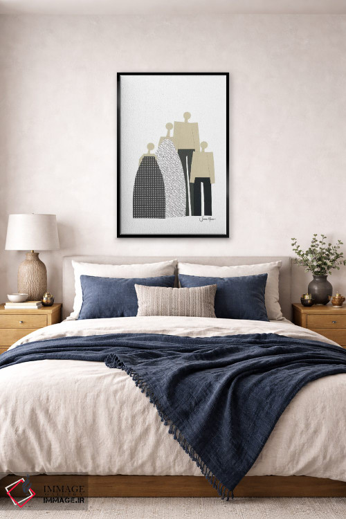 تابلو دکوراتیو پرتره خانواده هسته ای اثر لولوآرت استودیو - D5B