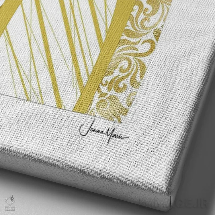 تابلو مدرن فرشته نگهبان اثر لولوآرت استودیو - نمای نزدیک بافت بوم