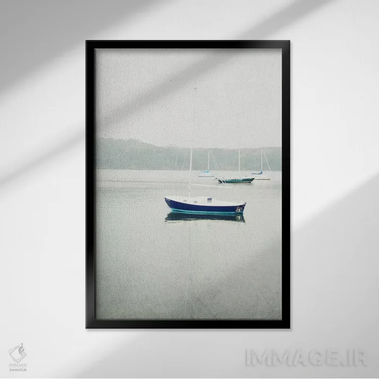 تابلو دکوراتیو هنگام انتظار اثر لوپن گرین - نمای قابدار مشکی