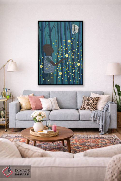 تابلو دکوراتیو کرم های شب تاب اثر لولوآرت استودیو - D2B