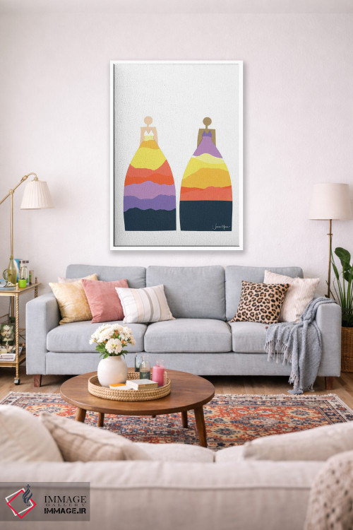 تابلو مدرن طلوع و غروب خورشید اثر لولوآرت استودیو - D1W