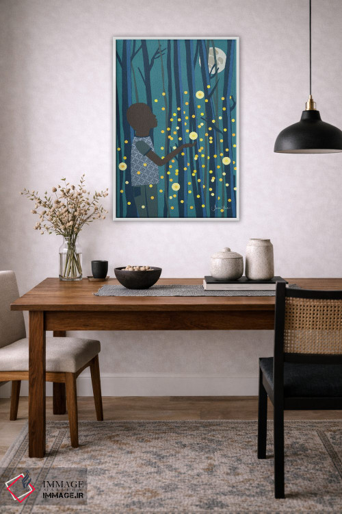 تابلو دکوراتیو کرم های شب تاب اثر لولوآرت استودیو - D4W