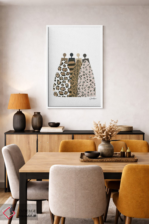 تابلو مدرن چهار دوست مد اثر لولوآرت استودیو - D4W