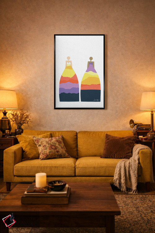 تابلو مدرن طلوع و غروب خورشید اثر لولوآرت استودیو - D3B