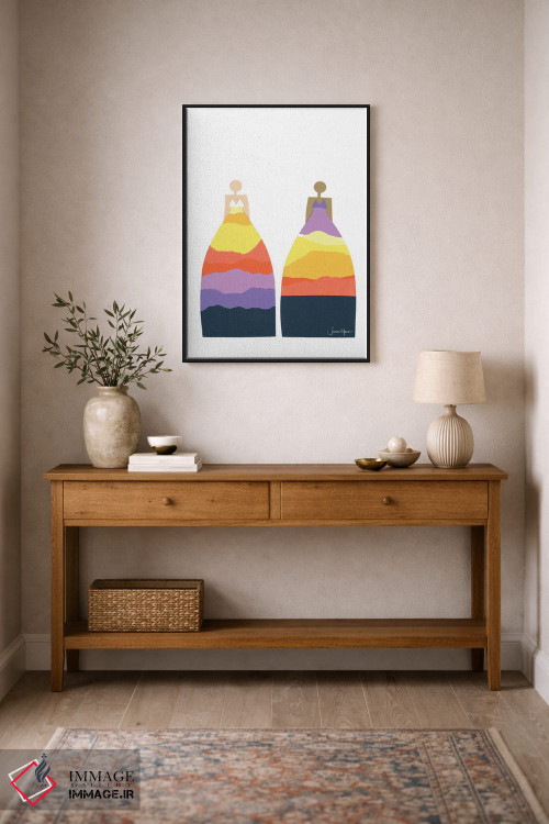 تابلو مدرن طلوع و غروب خورشید اثر لولوآرت استودیو - D2B