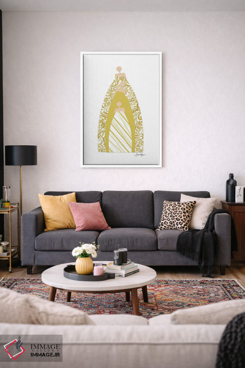 تابلو مدرن فرشته نگهبان اثر لولوآرت استودیو - D2W