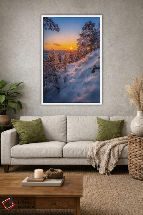 تابلو دکوراتیو ردپا در برف I اثر لاری لوهی - D1W