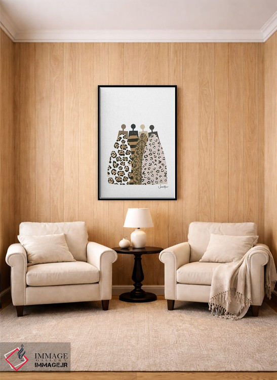 تابلو مدرن چهار دوست مد اثر لولوآرت استودیو - D2B