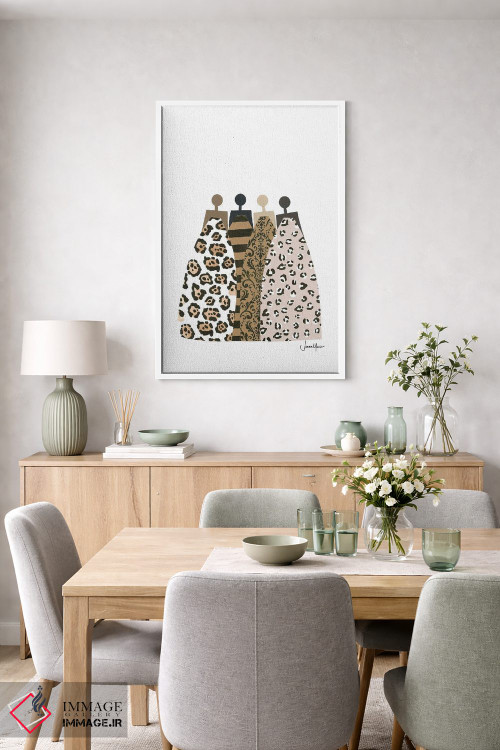 تابلو مدرن چهار دوست مد اثر لولوآرت استودیو - D5W