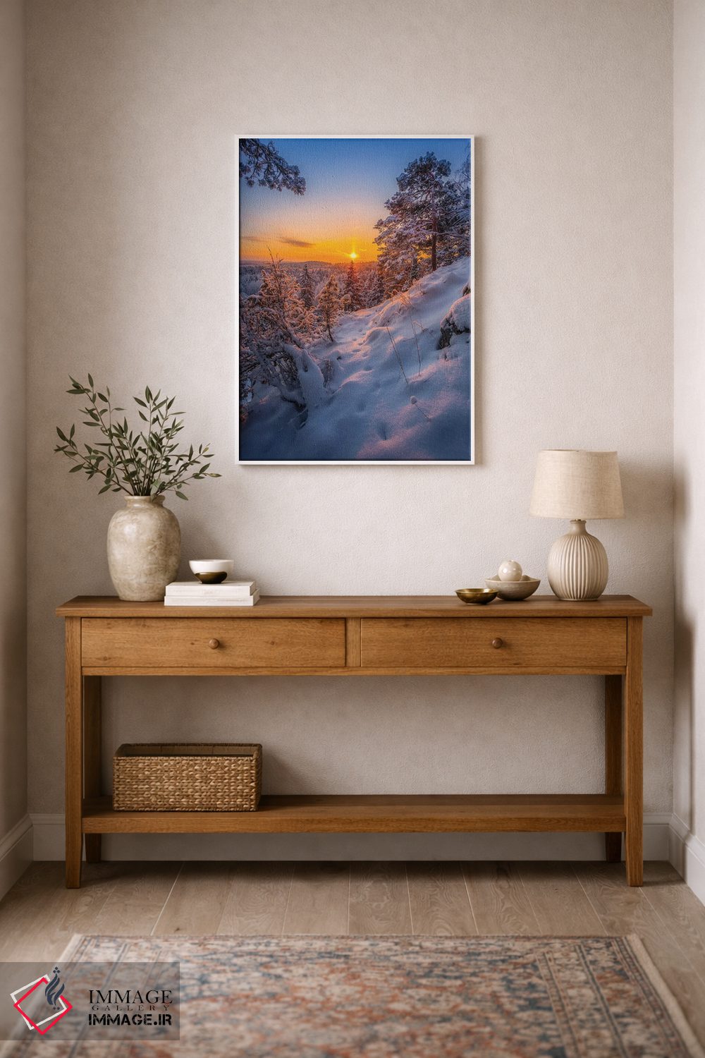 تابلو دکوراتیو ردپا در برف I اثر لاری لوهی - D2W