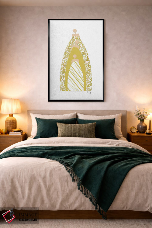 تابلو مدرن فرشته نگهبان اثر لولوآرت استودیو - D4B