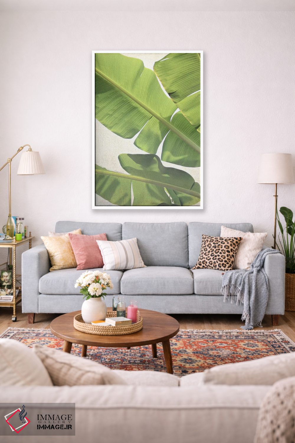 تابلو دکوراتیو موز سبز اثر لوپن گرین - D1W