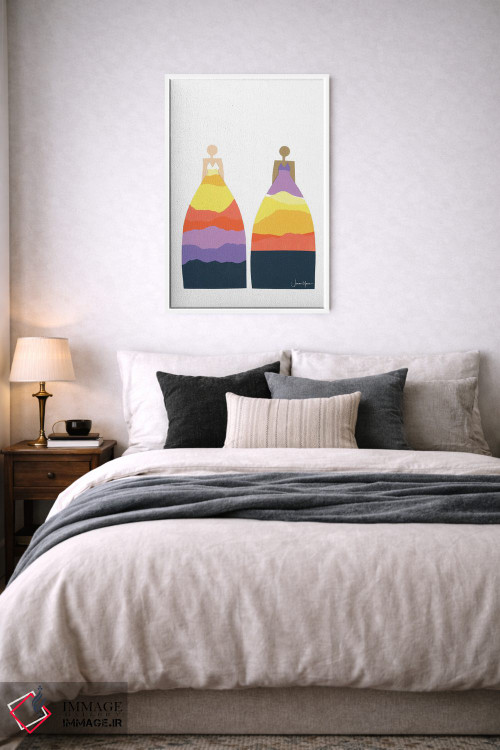 تابلو مدرن طلوع و غروب خورشید اثر لولوآرت استودیو - D5W