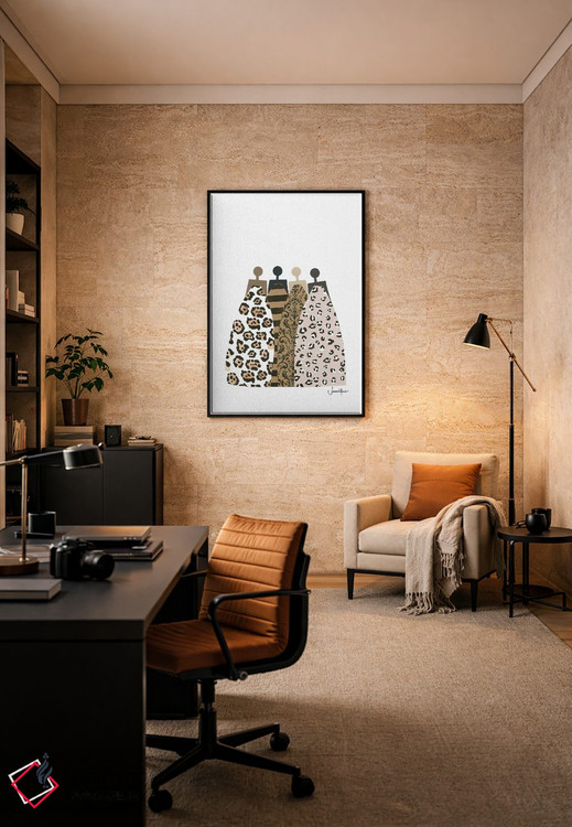 تابلو مدرن چهار دوست مد اثر لولوآرت استودیو - D6B