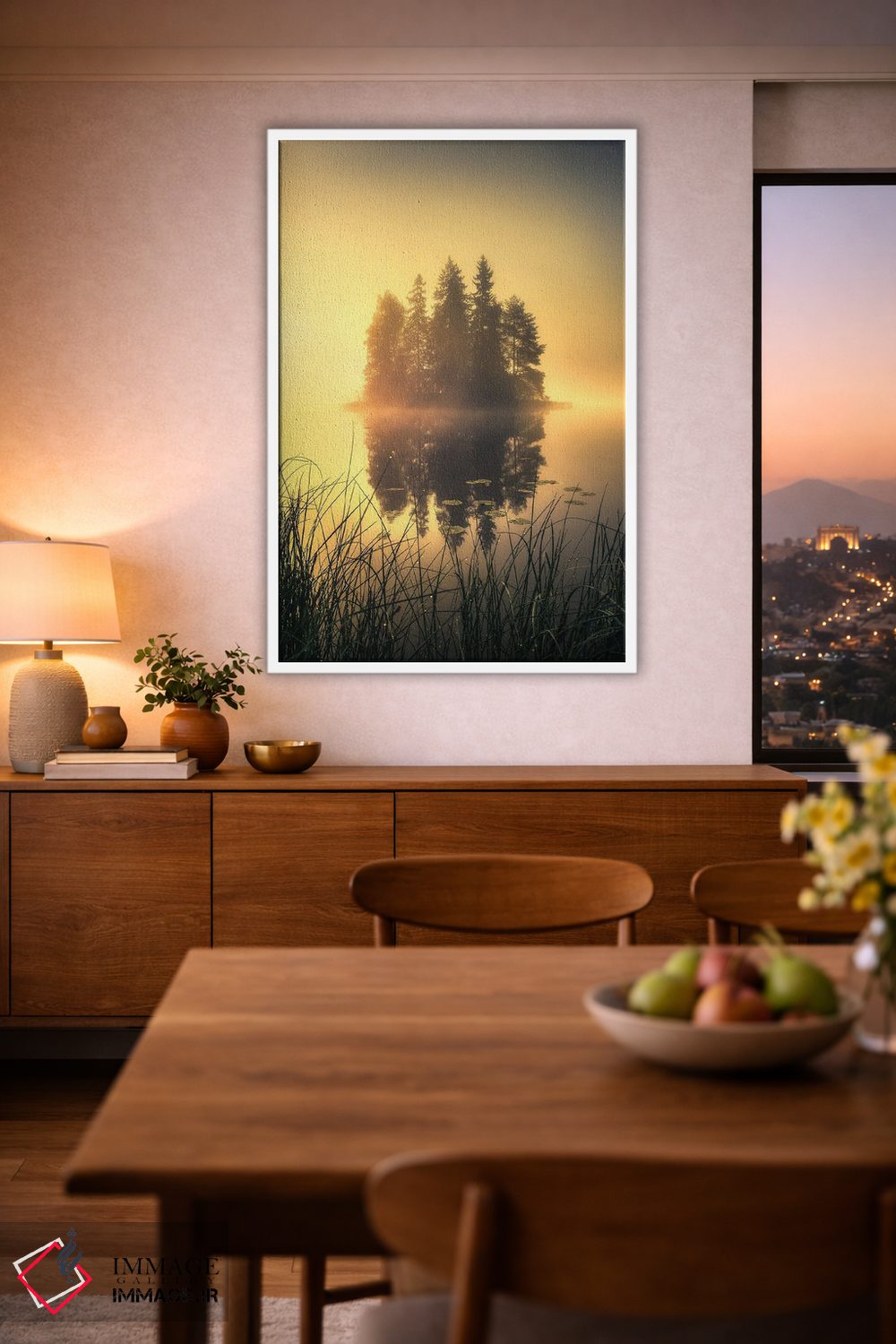 تابلو دکوراتیو مه اسرارآمیز اثر لاری لوهی - D1W