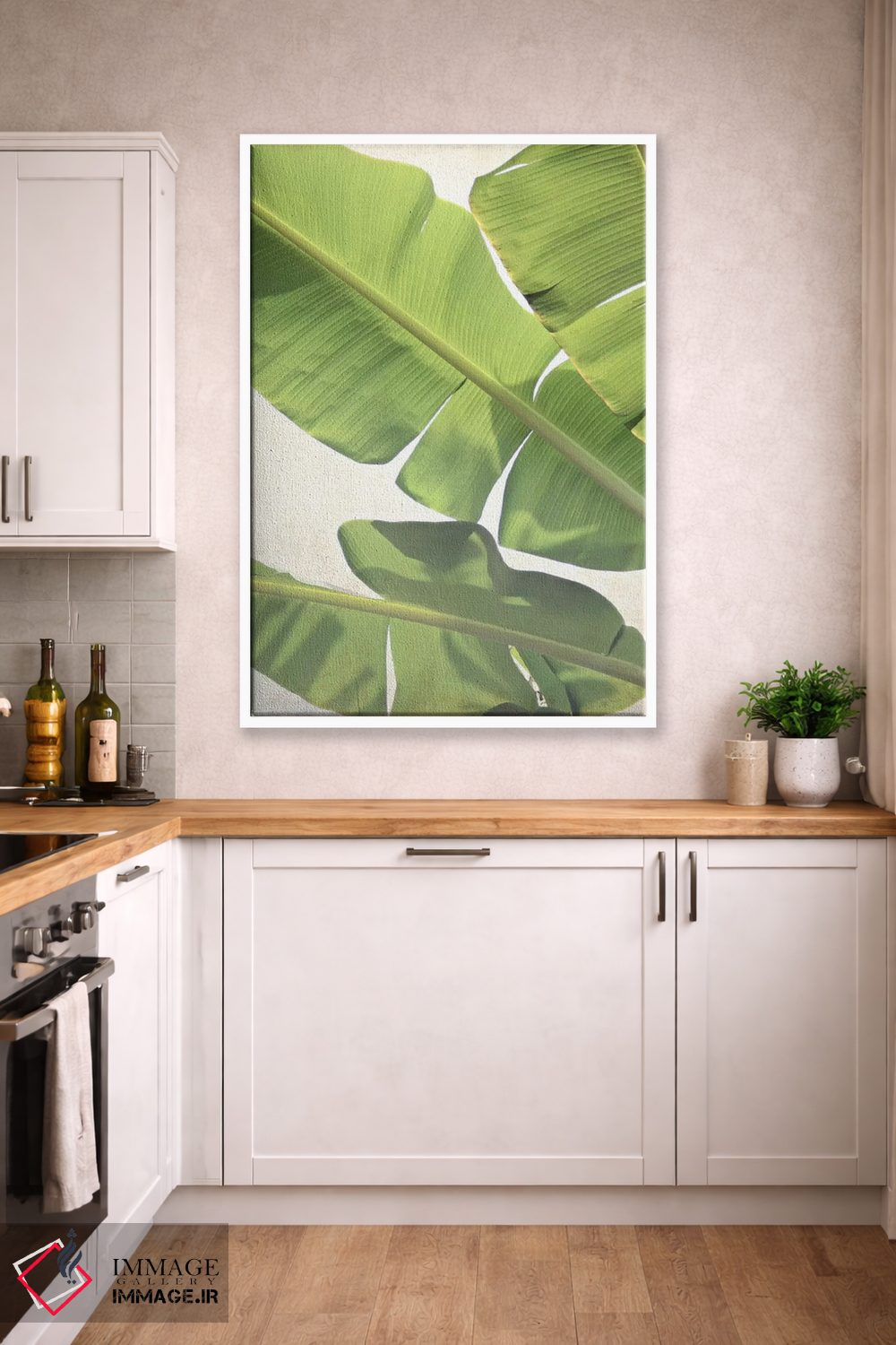 تابلو دکوراتیو موز سبز اثر لوپن گرین - D2W