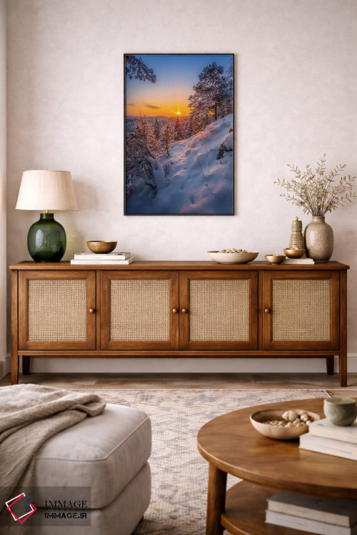 تابلو دکوراتیو ردپا در برف I اثر لاری لوهی - D4B