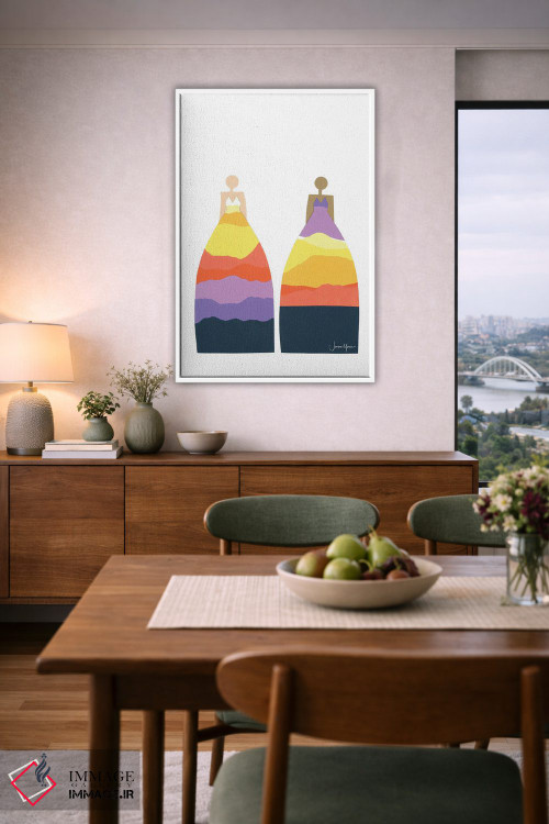 تابلو مدرن طلوع و غروب خورشید اثر لولوآرت استودیو - D6W