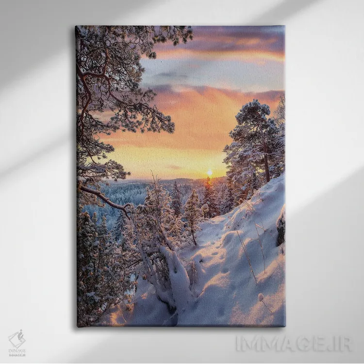 تابلو دکوراتیو ردپای صبحگاهی III اثر لاری لوهی - نمای روبهرو روی دیوار