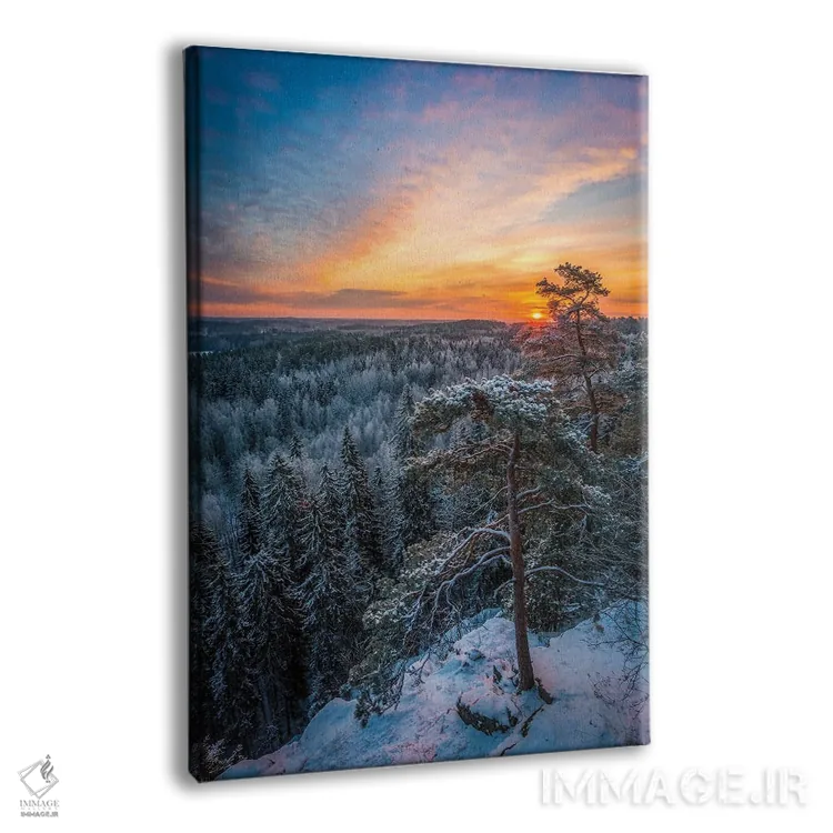 تابلو دکوراتیو نخستین نور زمستان اثر لاری لوهی - نمای پرسپکتیو محصول